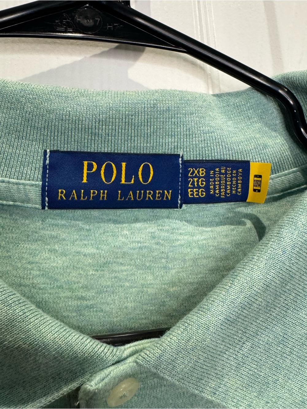 Polo Ralph Lauren Men's 2XB Short Sleeve Polo Green Flesh Pony Resortwear Golf - Picture 5 of 7